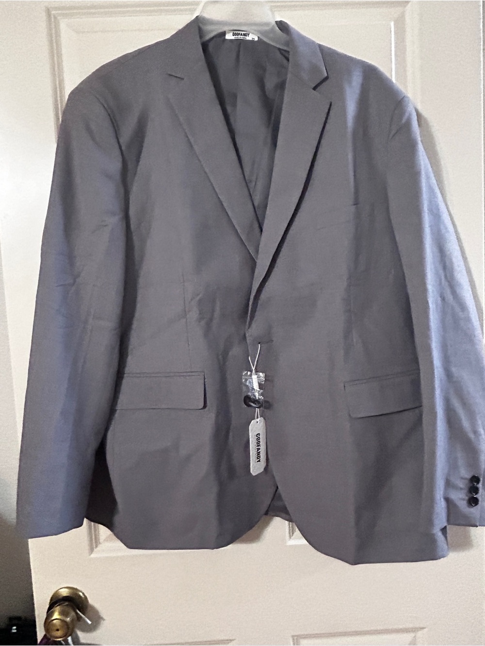 Men's Light Gray Single-Breasted Blazer - Unbranded